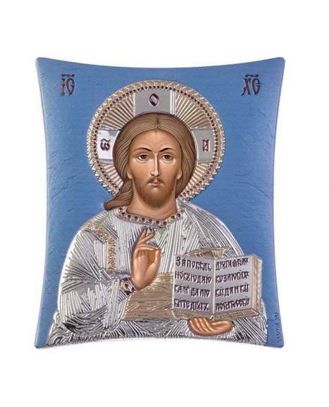 Икона Иисус SLEVORI 8*9 brown/blue