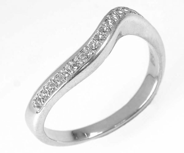 Кольцо с фианитами изгиб с34-3611Кф