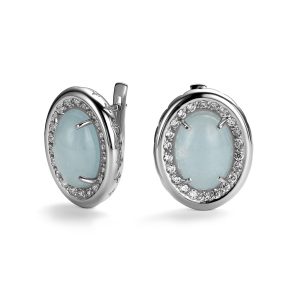 Кольцо ОТРАЖЕНИЕ ДУШИ серебро с аквамарином и фианитом С-5195рк42500