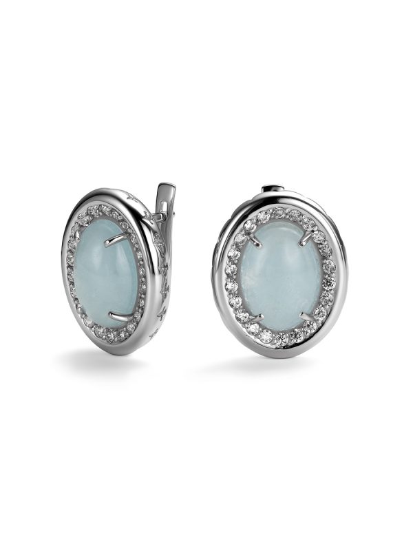 Кольцо ОТРАЖЕНИЕ ДУШИ серебро с аквамарином и фианитом С-5195рк42500