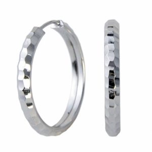Серьги КОНГО с огранкой серебро с32-0027С