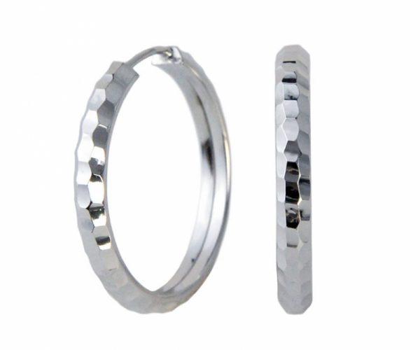 Серьги КОНГО с огранкой серебро с32-0027С